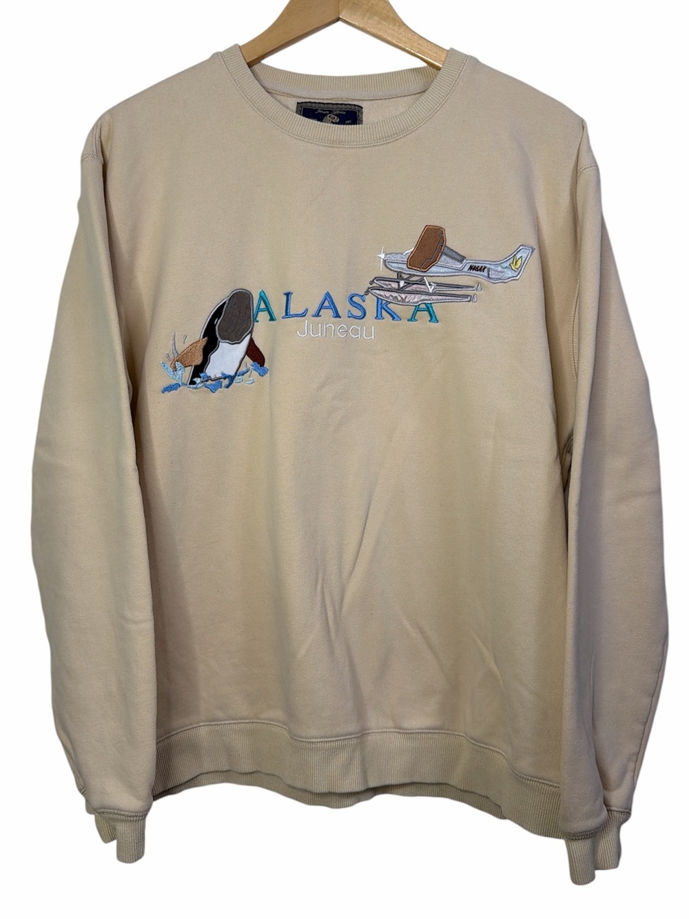 Northern Lights Clothing Co. “Alaska Juneau” Embroidered Crewneck Sweatshirt XL